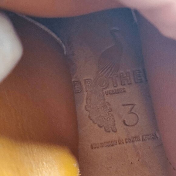 Brother Vellies Women's Leather Chukka Ankle Orange Cap Toe Lace Up Boots W7 M5 - Picture 7 of 8